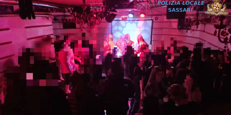 Discoteca abusiva a Sassari