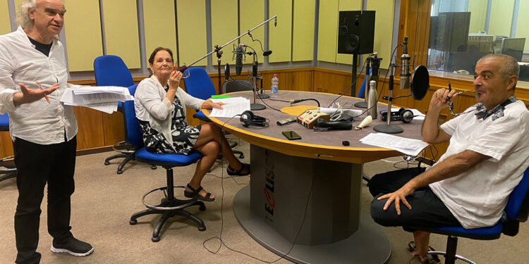 "I' mi son un che, quando Amor mi spira, noto", da sx il regista Carlo Rafele l'attrice Lia Careddu l'attore Elio Turno Arthemalle