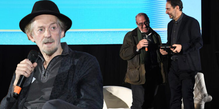 Premio Dessì: Ermanno Cavazzoni ed Enrico Testa con Neri Marcorè. ? Franca e Fabio