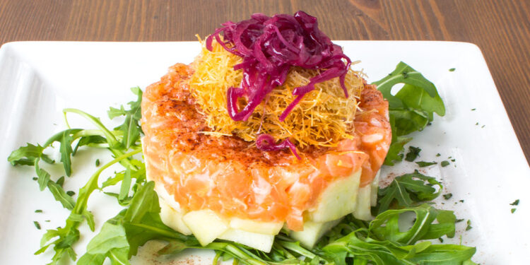 La tartare Salmone di Zero Restaurant Roma