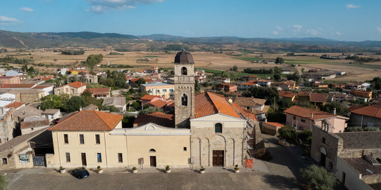 Veduta aerea Chiesa San Pietro a Suelli. ? Lorenzo Naitza