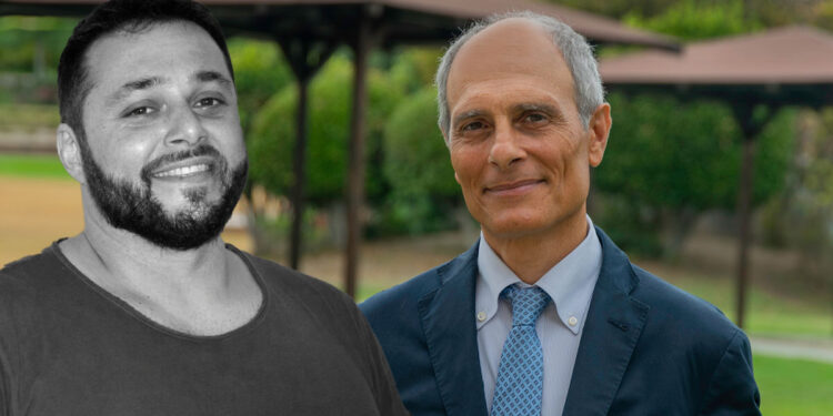 Domenico Maria Caprioli (Direttore scientifico yourscienceEDU e Gruppo Next4) e Giacomo Cao (Presidente Distretto AeroSpaziale della Sardegna)