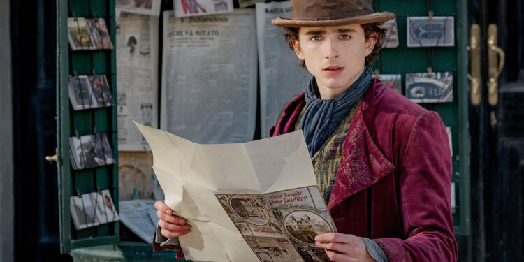 Timothée Chalamet (Willy Wonka) in “Wonka”. ? Jaap Buittendijk | Warner Bros. Pictures