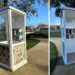 La cabina di bookcrossing nei giardini di via Borio a Sorso