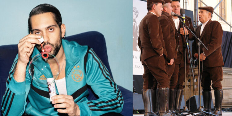 Mahmood (?Attilio Cusani) e I Tenores di Bitti