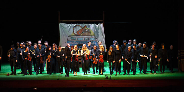 L'Orchestra del Conservatorio di Sassari in occasione dell’opera “L'elisir d’amore" di Donizetti, allestita per la cerimonia d’apertura dell’anno accademico 2022-23