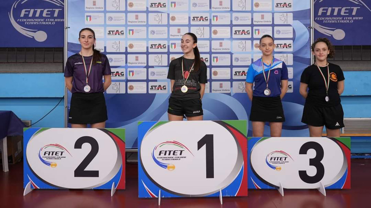 Torneo Nazionale Giovanile Tennistavolo, podio U15 femminile