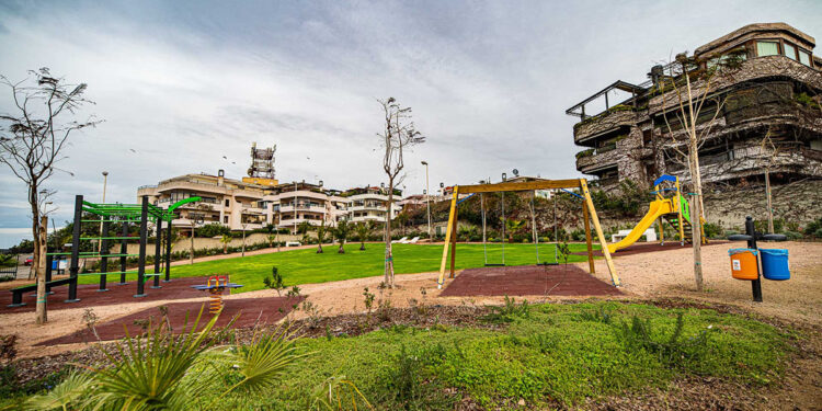 Area verde quartiere di Tuvixeddu a Cagliari
