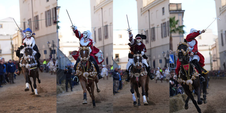 La Sartiglia 2024 si tinge di rosa: Elisabetta Sechi, Sonia Cadeddu, Antonella Rosa e Ilaria Rosa