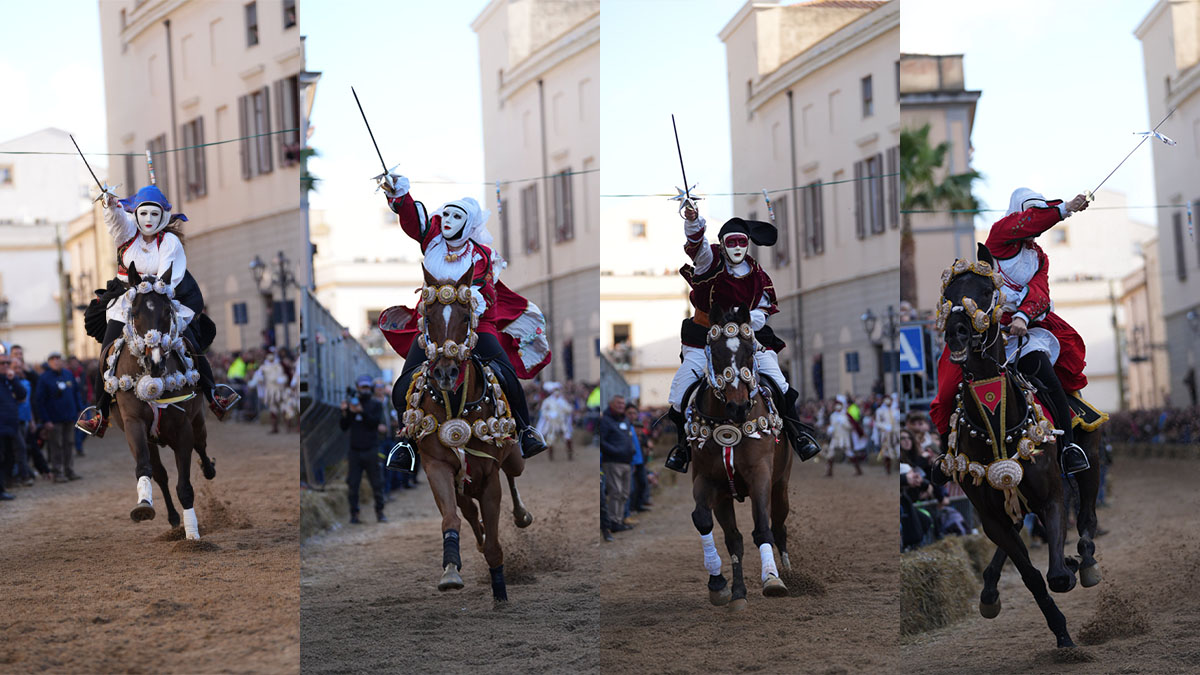 La Sartiglia 2024 si tinge di rosa: Elisabetta Sechi, Sonia Cadeddu, Antonella Rosa e Ilaria Rosa