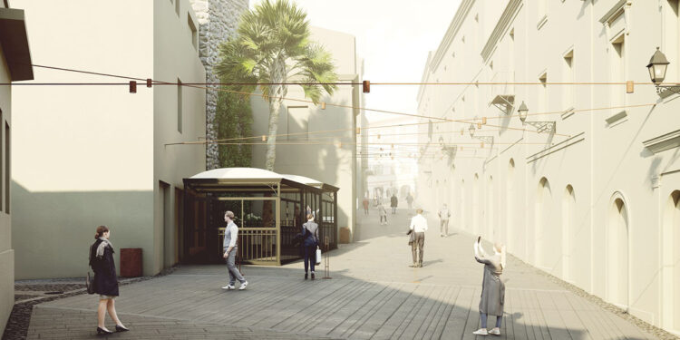 Rendering di via Torre Tonda dopo i lavori