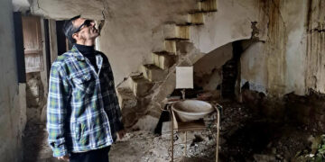 Aldo Turnu nel backstage del videoclip "The Vortex Of Deceit"