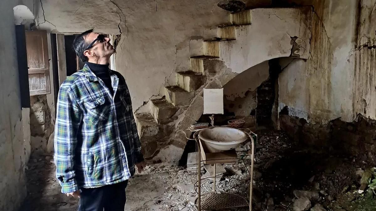 Aldo Turnu nel backstage del videoclip "The Vortex Of Deceit"