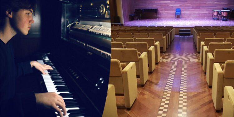 Alessio Salis e la Sala Sassu del Conservatorio Canepa di Sassari