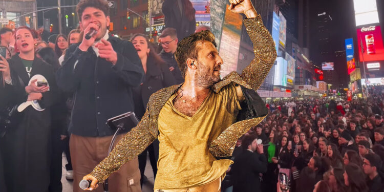 Flash Mob Wsc Italia a New York e Cesare Cremonini (? Kimberley Ross)