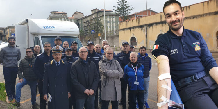 La Polizia locale di Sassari dona il sangue