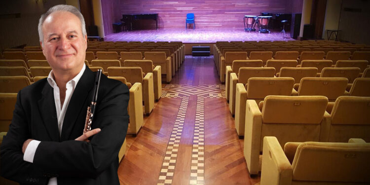 Nicola Mazzanti in concerto nella sala Sassu del Conservatorio di Sassari