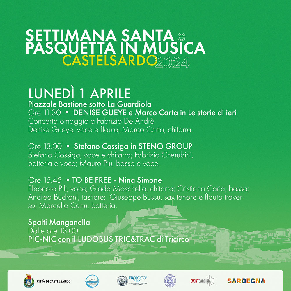 Pasquetta in musica a Castelsardo - programma 