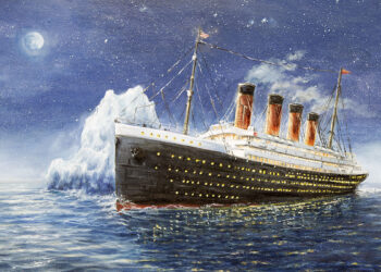 Pittura ad olio originale del Titanic. 📷 Depositphotos