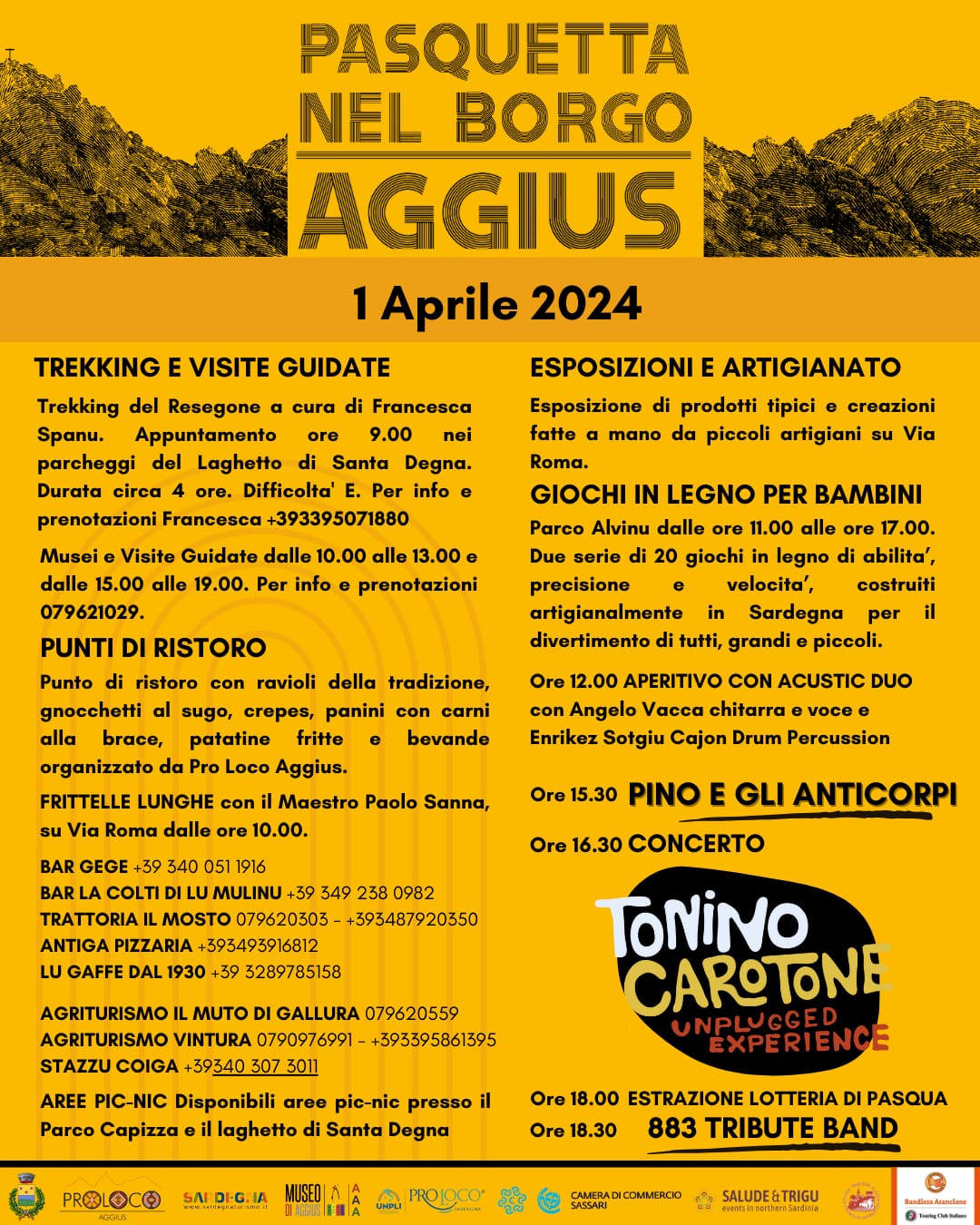 Programma Pasquetta Aggius 2024