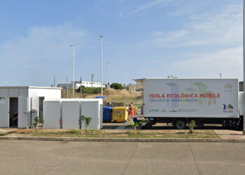 Isola ecologica mobile a Cagliari