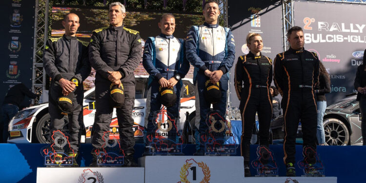 Il podio del 2º Rally Sulcis Iglesiente. ? Francesco Zedda