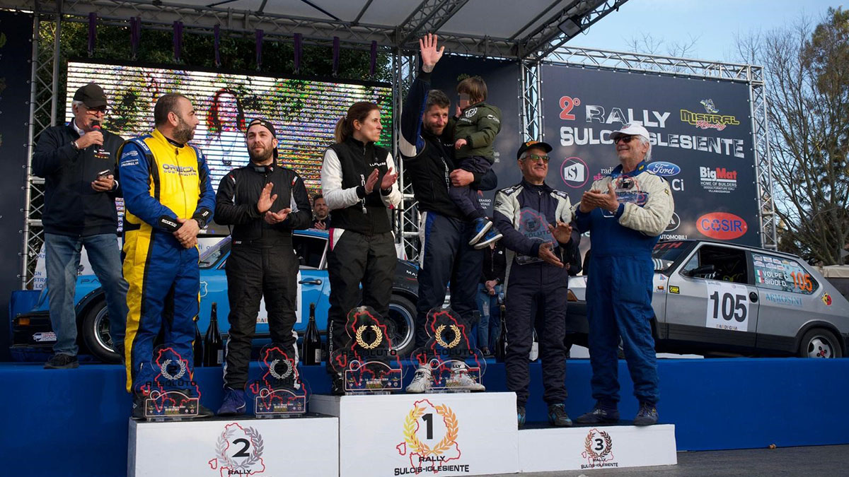 Il podio del 2º Rally Sulcis Iglesiente Historic. ? Francesco Zedda