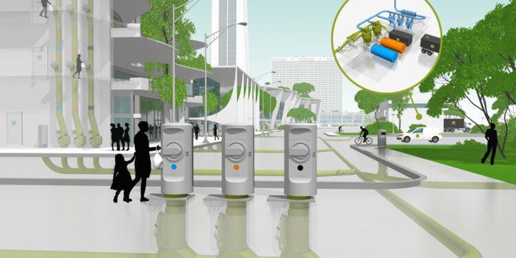 Raccolta rifiuti sistema pneumatico