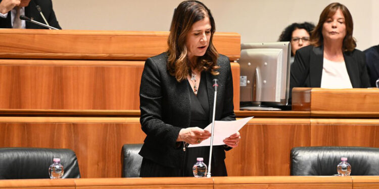 Alessandra Todde, presidente della Regione Sardegna