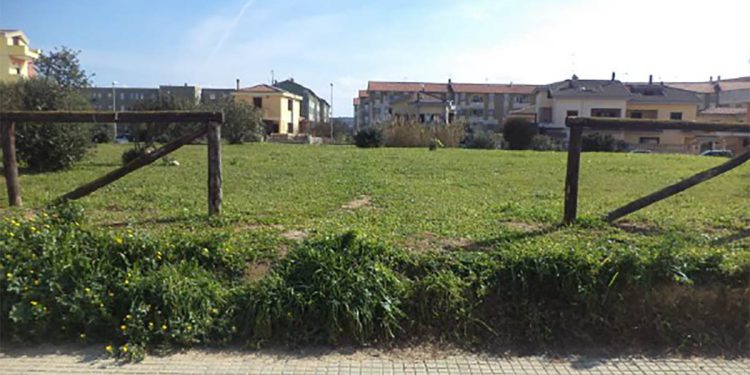 L'area del nuovo parco attrezzato di Porto Torres