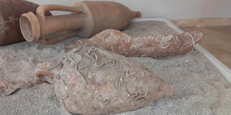 Anfore trasporto olio e vino. Antiquarium Turritano di Porto Torres