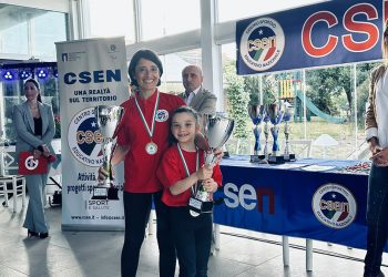 Arianna Tosini ed Elisa Farris, Campionesse Nazionali di Calciobalilla CSEN 2024 nella categoria Mamma e Figlia