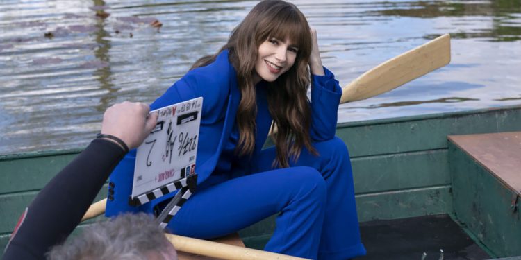 Lily Collins (Emily) in “Emily in Paris”. ? Cr. Stephanie Branchu/Netflix © 2024