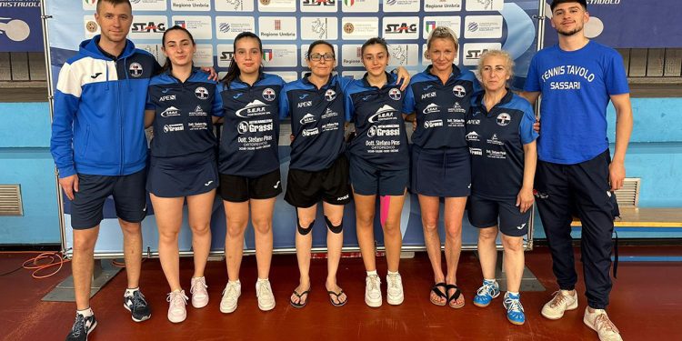 Tennistavolo Sassari, la squadra femminile promossa in A2