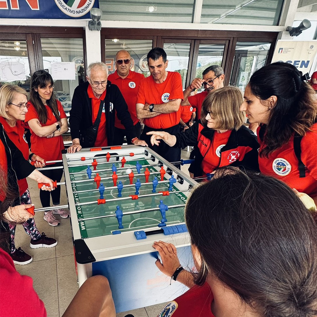 Un partecipato momento di gara alle Finali Nazionali CSEN 2024 di Calciobalilla