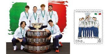 Francobollo vittoria dell’Italia della Coppa Davis