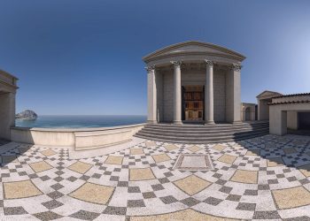 Area archeologica di Nora. Ricostruzione digitale del Santuario di Esculapio