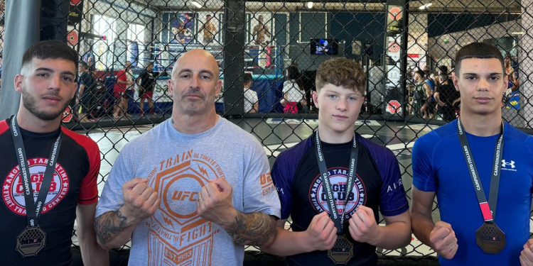 Youth di Mma: Matteo Dore, Angelo Tarantini, Andrea Macis e Samuele Tavera