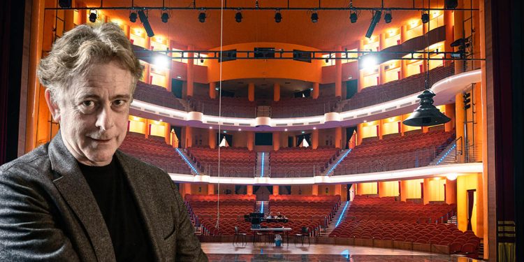 La scenografia di "Falso tradimento" al Comunale di Sassari (? E. Casula) e Marco Tutino