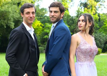 Filippo Contri, Filippo Tirabassi e Beatrice Bruschi nella commedia “Amici per caso”