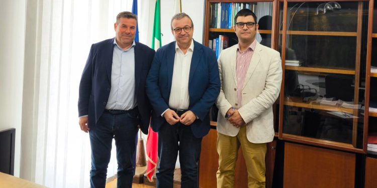 Il Presidente di Confartigianato Sardegna Giacomo Meloni, l’Assessore Regionale all’Industria Emanuele Cani e il Segretario Regionale di Confartigianato Daniele Serra