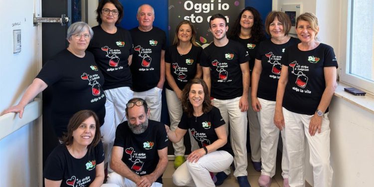 Il personale del Centro Trasfusionale della Asl Ogliastra