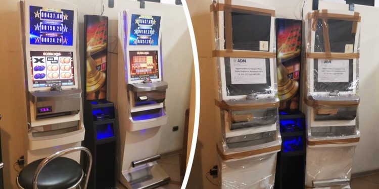 Le slot sequestrate da ADM a Villacidro