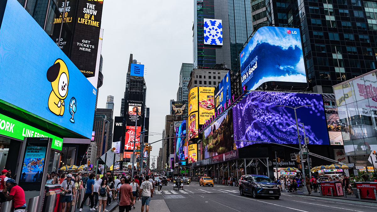 Times Square, una delle principali piazze di New York. ? Depositphotos