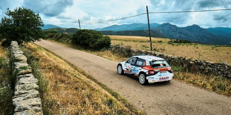 La Skoda Fabia Evo di Brigaglia-Frau al Rally Internazionale Golfo dell’Asinara