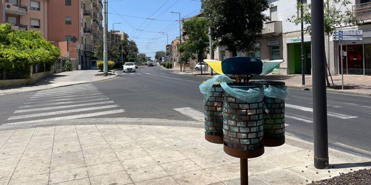 Cestini della spazzatura a Quartu