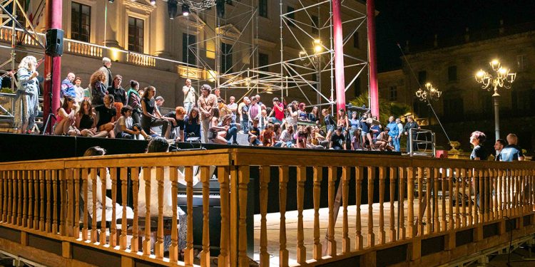 La lirica in piazza d’Italia: prove “Otello”. ? Elisa Casula