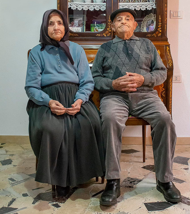 Pietrino e Petronilla di Irgoli, la coppia più longeva dell’isola, 77 anni di vita insieme. ? Laura Mele