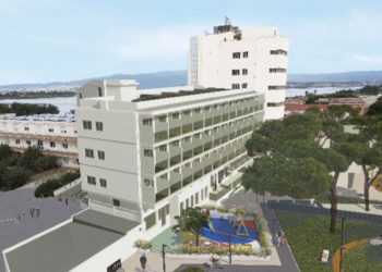 Rendering della ristrutturazione dell'Ospedale Marino di Cagliari