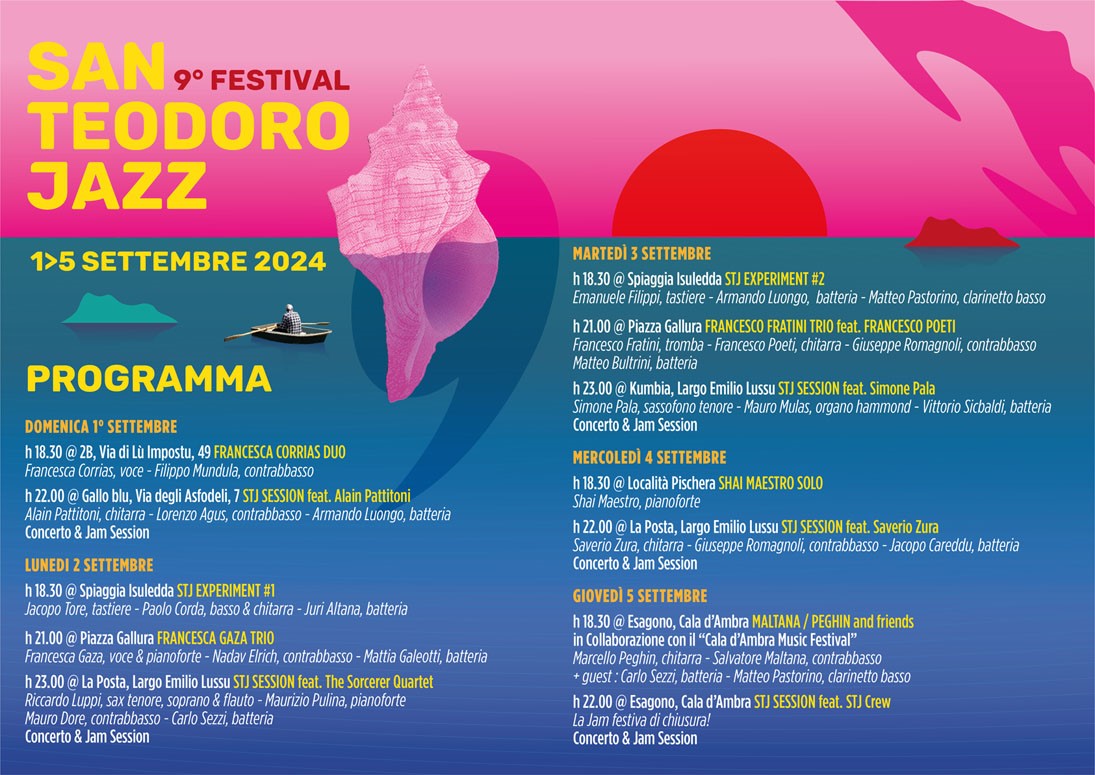 San Teodoro Jazz 2024 - Programma